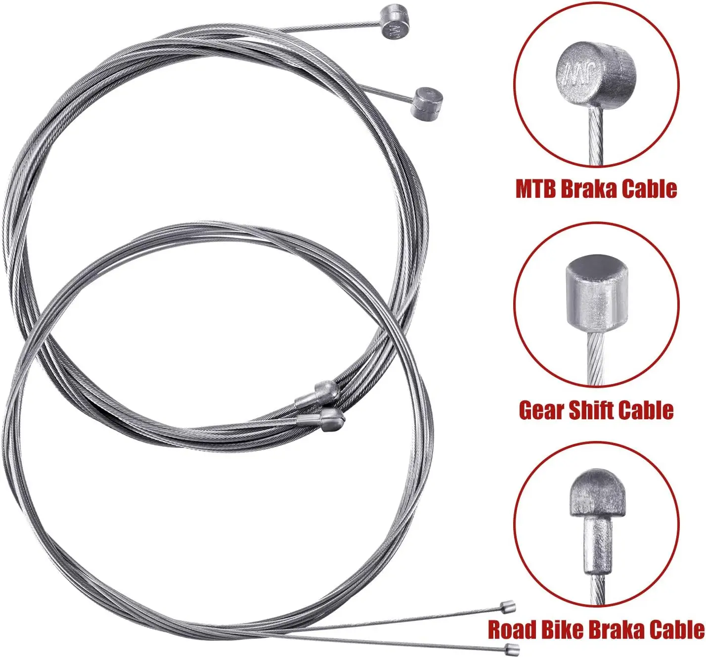 Juego de grupo de carcasa de Cable de cambio de freno de bicicleta de montaña, kit de cambio de marchas de bicicleta de carretera, manguera de línea de tubo de alambre - imagen 3