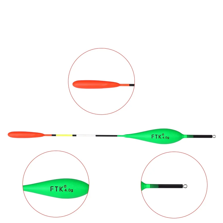 Boya Vertical de pesca de abeto, aparejos de pesca de carpa, 2g, 3g, 4g, 5g, Barguzinsky, longitud del flotador 18cm-22,5 cm, 10 unids/lote por paquete - imagen 4