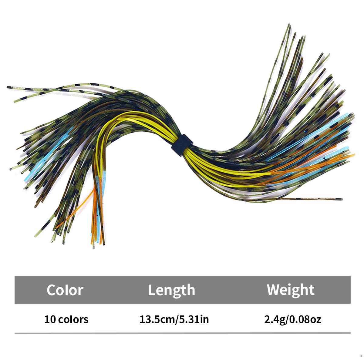 Faldas de plantilla de silicona, Kit de repuesto de 50 hebras, suministros para hacer señuelos de pesca, falda suave para Spinnerbait Buzzbait Bass Jig, 3 uds. - imagen 2