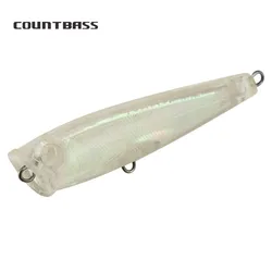 Countbass-Señuelos duros en blanco, 10 Uds., 65mm/2,6 ", 5,5g/0,2oz, cebos de pesca sin pintar, Topwater, Popper, Wobblers, señuelo para peces de agua dulce