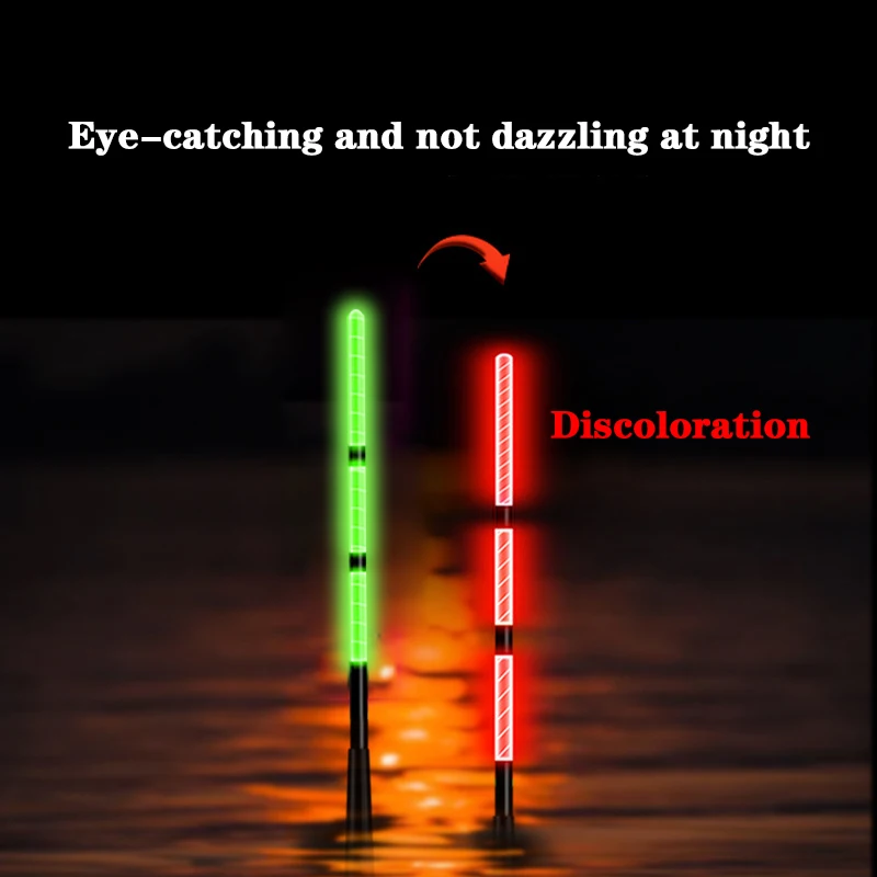 Nuevo flotador de pesca electrónico corto con LED luminoso, detección de gravedad, cambio de Color y llamativo flotador de pesca con cola de cielo nublado - imagen 4