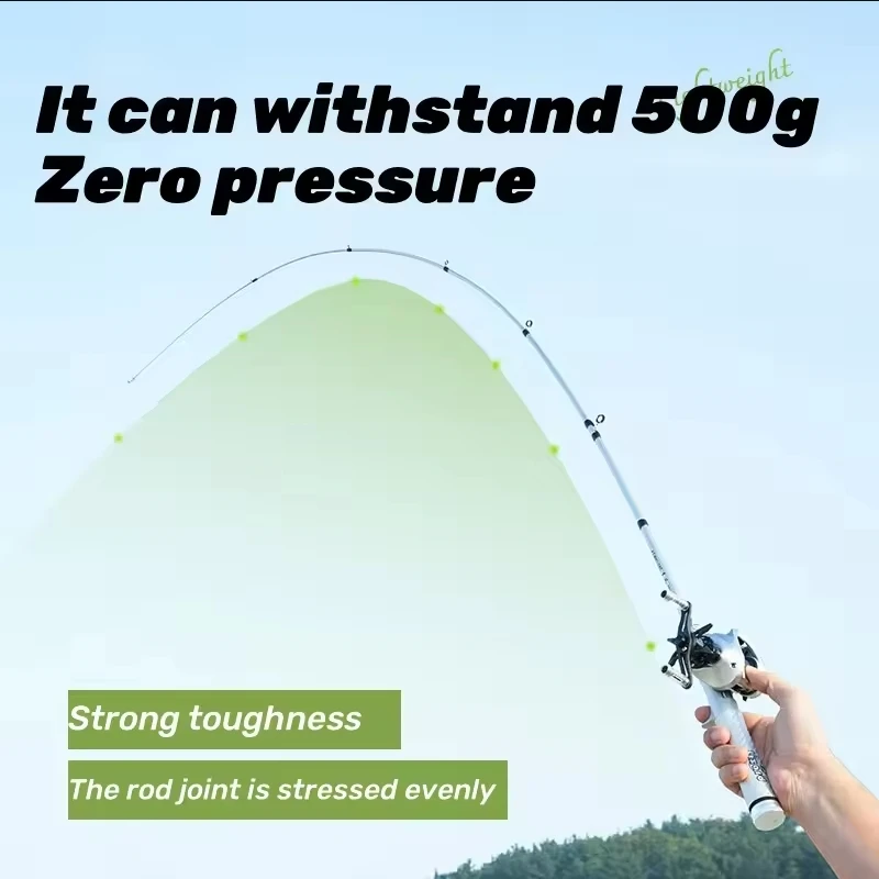 Mini señuelo portátil telescópico de carbono y peso ligero, longitud de contracción, 30cm, peso solo, caña de pescar de 98g - imagen 5