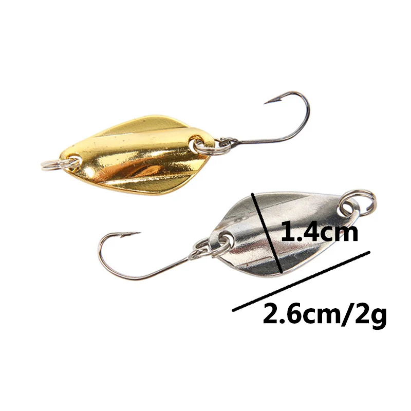Señuelo giratorio de Metal de 1,5g-10g, cuchara de pesca dorada/plateada, señuelo giratorio de lentejuelas, anzuelos triples, aparejos de pesca, cebo duro A576 - imagen 5