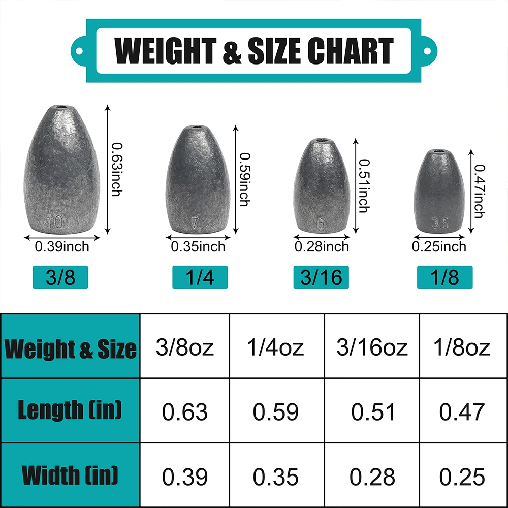 Pesas giratorias de plomo para pesca, aparejos de pesca de agua salada, 4 piezas, para lubina, gusano, peso, aparejo de Texas - imagen 2