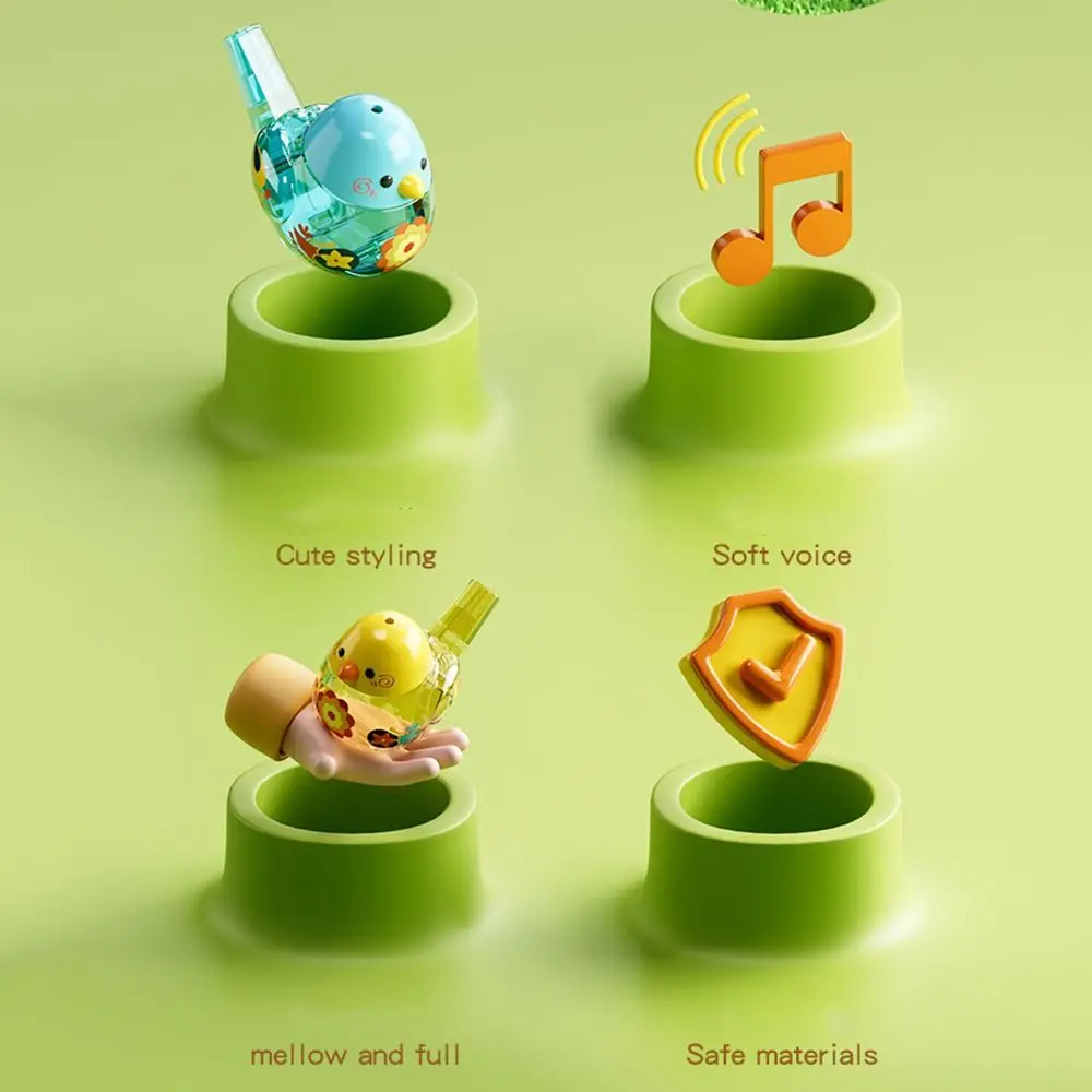 Silbato de pájaro lleno de agua, entrenamiento de pronunciación, voz suave, silbatos musicales de agua, desarrollar los músculos de la boca, portátil - imagen 5