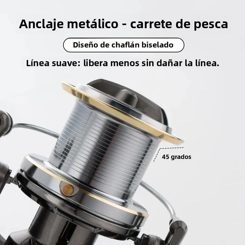 Carrete de pesca Huidiao de alta resistencia NGK-II 25KG/55LB potente Drag Zero Play 6 + 1 carrete giratorio BB blindado para pesca de gran juego - imagen 3