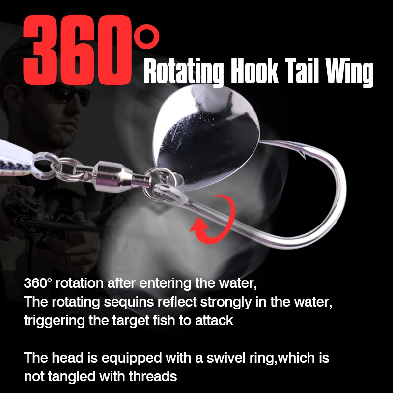 FJORD Hyper Long Casting Metal Jig 30g 40g 60g 80g Fishing Lure Hard Saltwater Swimbait Rotating Hook Tail Spinner Fishing Item - imagen 3