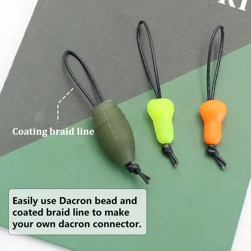 Accesorios de pesca de carpa de 8 piezas, Conector de poste Dacron, aparejos de pesca de poste de partido para aparejos, alimentador de método de carpa, aparejos de pesca - imagen 4