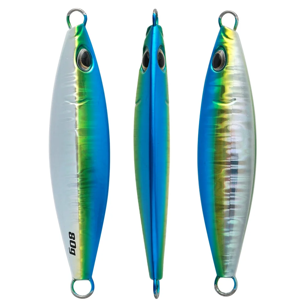 JiggingPro 60g 80g 100g Koika Jig señuelo de Jigging de caída lenta plantillas de Metal de paso lento señuelo de pesca de agua salada - imagen 5