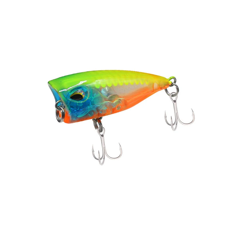 Mini señuelo de pesca Topwater, cebo duro de 3,5g y 4cm con anzuelo triple, aparejo de señuelo de manivela, cebo Artificial - imagen 4