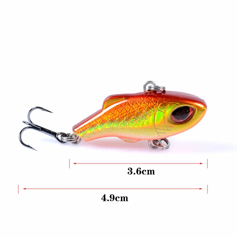 1 Uds 36MM 5,2G vibración de invierno Mini hundimiento VIB señuelo de pesca Crankbait Artificial hielo duro cebo Lucio aparejos de pesca de lubina - imagen 3