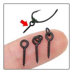 Flotador de carpa negro mate con anillo ovalado y tornillo resistente