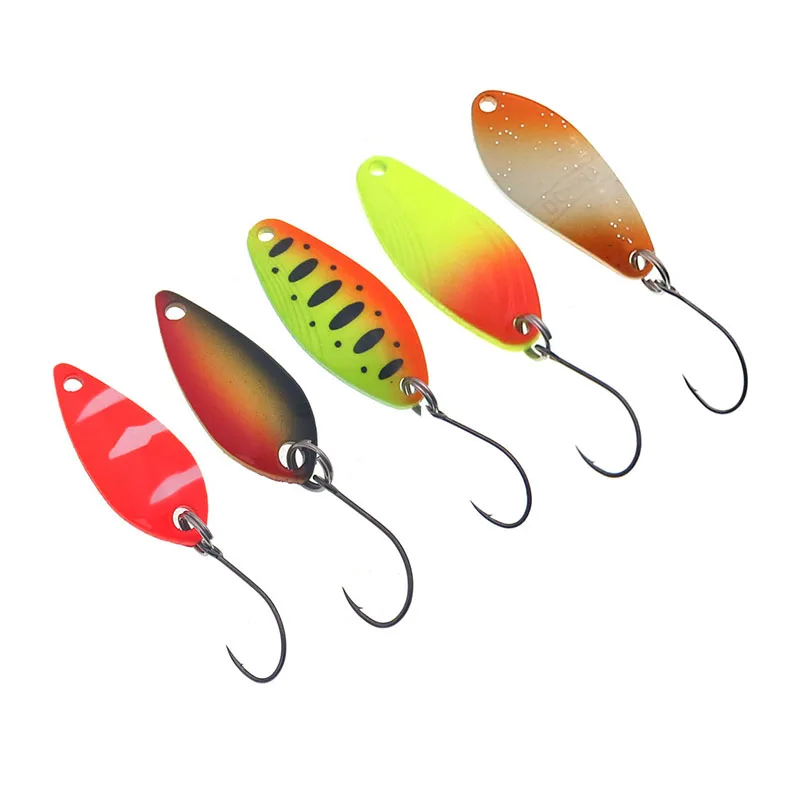 Señuelo de Pesca para trucha de 5 piezas, 4,5g, 2,8g, cuchara de Metal, Wobbler, Casting, Jigging, aparejos, accesorios, Pesca Chub - imagen 2