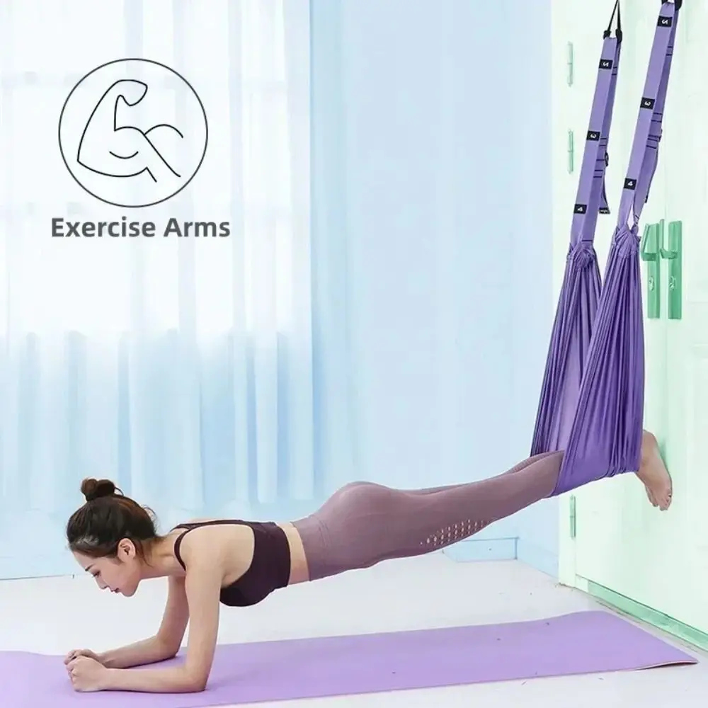 Hamaca Yoga Aéreo Ajustable – Columpio Antigravedad para puerta - imagen 4
