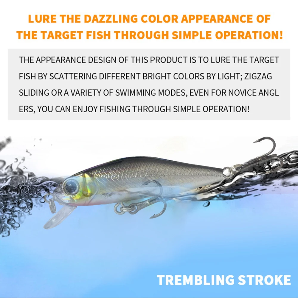 5,5 cm 4,5g Señuelos de Pesca flotante Micro Minnow Wobbler Mini cebo duro Artificial Jerkbait accesorios de pesca trucha lubina MN608 - imagen 5