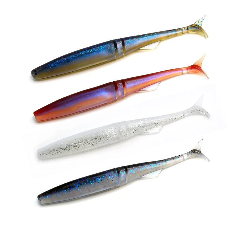 Japón RAID nuevo señuelo cebo de pescado blando FINSESTICK 3,5 pulgadas pequeño cola en T gusano suave pesca invertida cebo fino - imagen 3