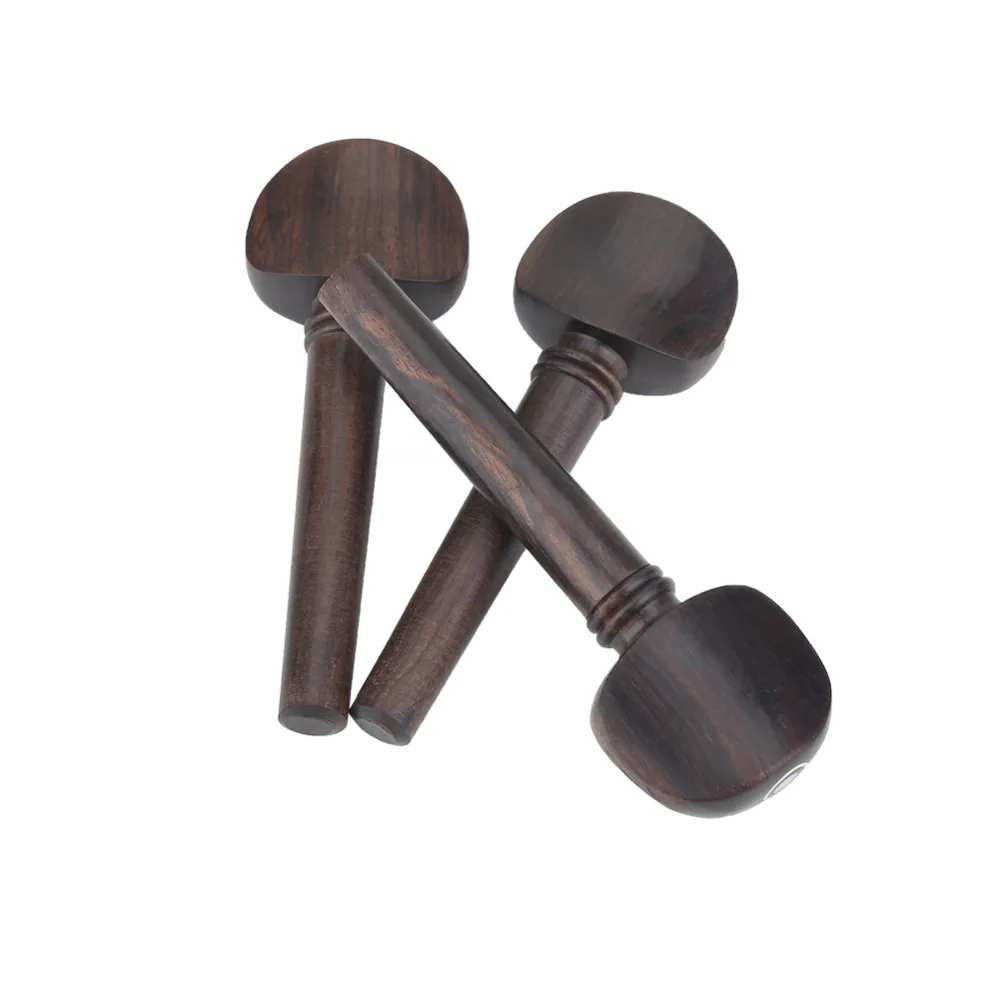  5 piezas Madera de ébano Clavijas de afinación de violín Clavijas de eje de cuerda Piezas de repuesto Juego de clavijas para violín Con clavija final - imagen 3