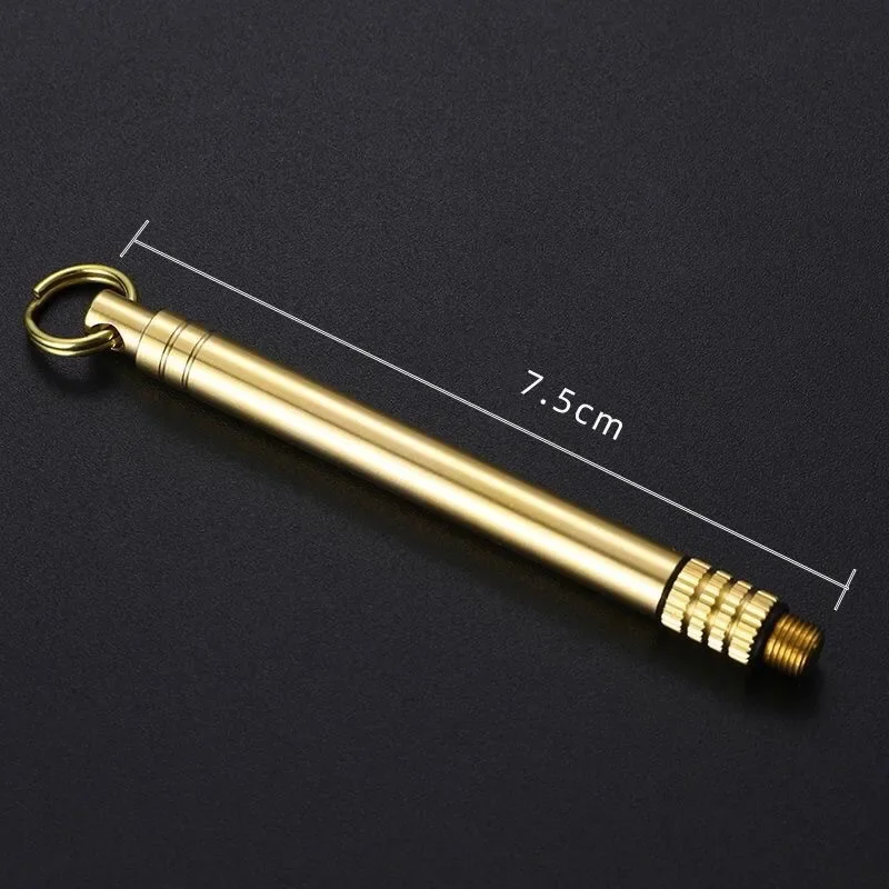 Botella de palillo de dientes multifuncional portátil de titanio para exteriores, tenedor de fruta, herramienta de Camping, tubo de palillo de dientes más fuerte que el hilo Dental - imagen 5