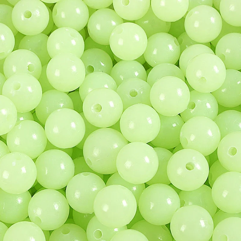Cuentas luminosas para pesca al aire libre, bolas flotantes redondas de 4mm-10mm, juego de accesorios de pesca, 100 unidades por lote - imagen 5