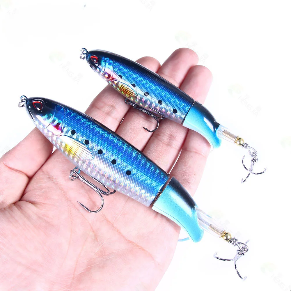Señuelo de pesca Topwater, cebos de Lucio, cola giratoria, aparejos de pesca Wobblers Crankbait, 10cm/11cm/14cm - imagen 3