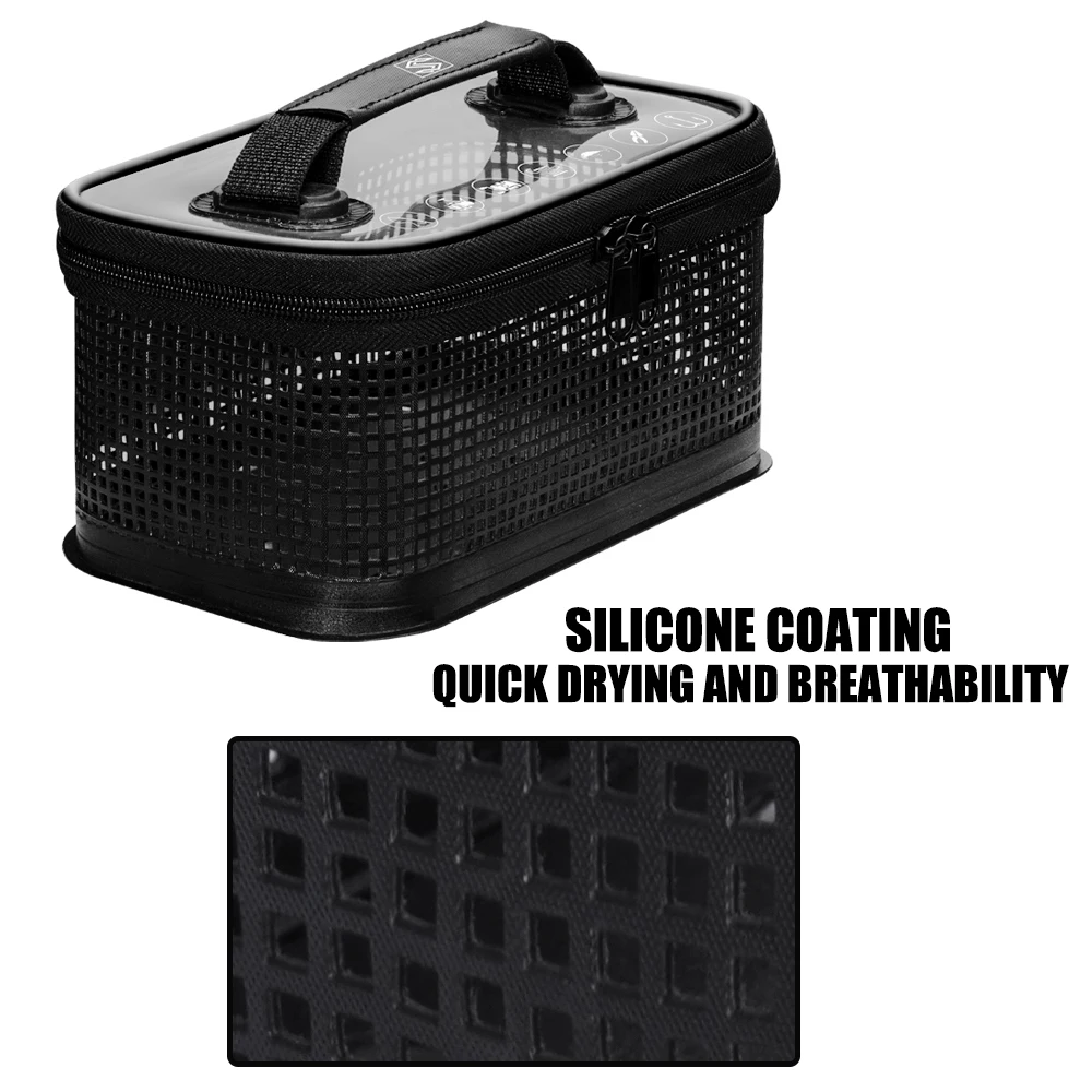 OUYALINE bolsa de almacenamiento de equipo de pesca, cubierta superior transparente, utilizada para almacenar y organizar equipos de Camping y pesca al aire libre - imagen 3