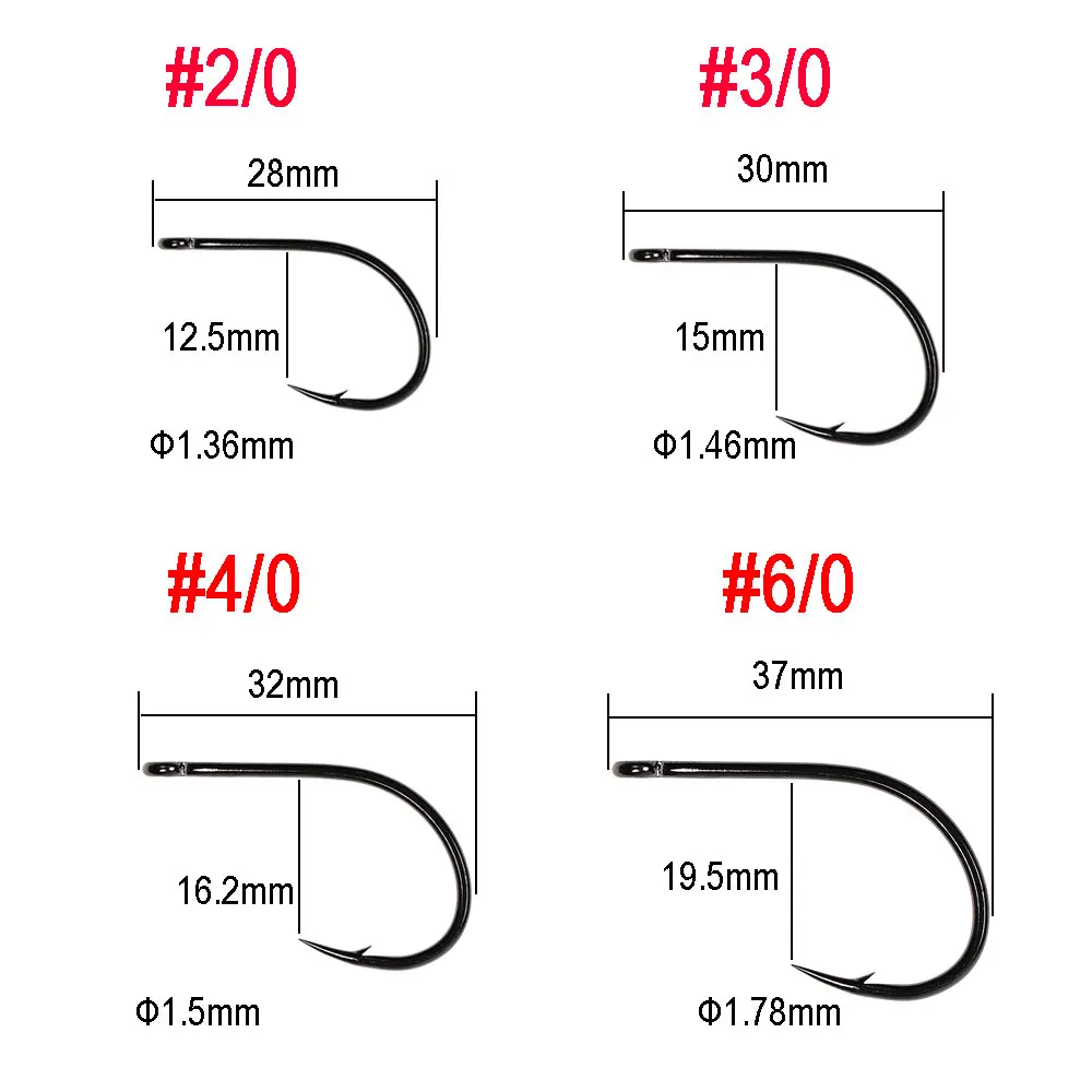 ICERIO-anzuelo de fuerza de 30 piezas para atar moscas, serpentina de pesca de agua salada, cambiadores de juego, 8 ~ #6/0 - imagen 4