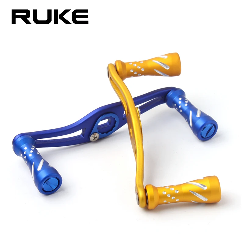 Ruke nuevo 1 pieza de mango de carrete de pesca mango de aleación de aluminio para Baitcasting longitud completa 100mm tamaño del agujero del carrete 8*5/7*4mm accesorio DIY - imagen 5