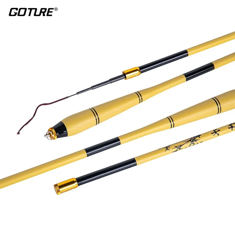 Caña telescópica Tenkara Goture de fibra de carbono para carpas