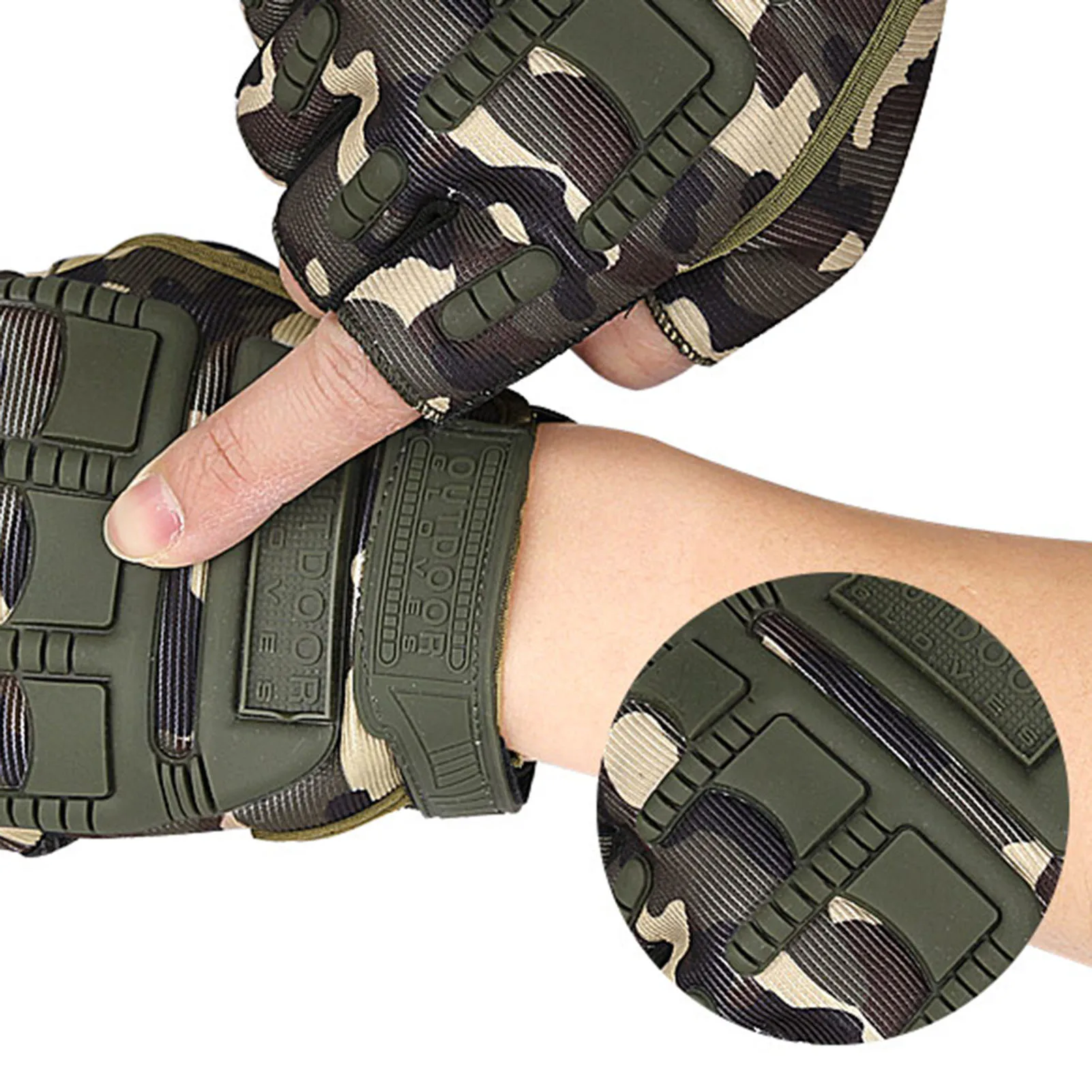 Guantes de pesca deportiva antideslizantes medio dedo transpirables - imagen 5