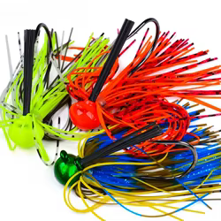 7G/10G Spinnerbait Weedless Crankbait señuelo de pesca Chatterbait anzuelo de goma con falda de silicona para trucha perca lubina