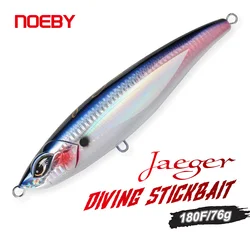 NOEBY buceo Stickbait 180mm 76g Jaeger flotante lápiz señuelo de pesca juego grande agua salada Kingfish atún mar barco Señuelos de pesca