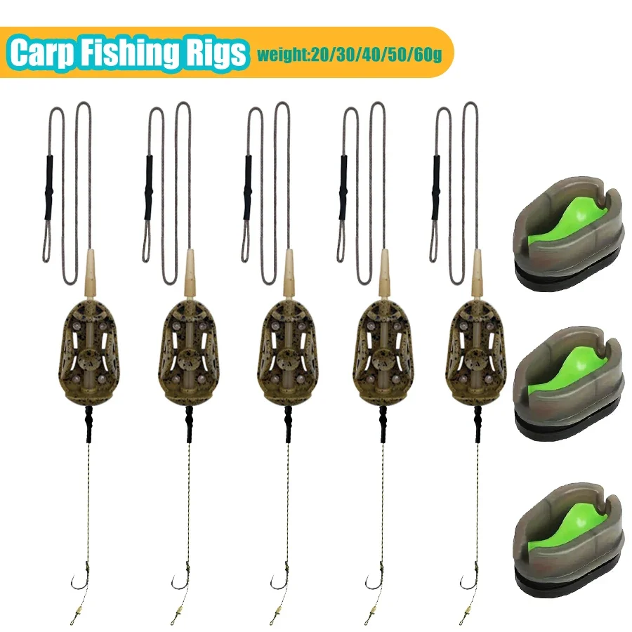Aparejos Method Feeder Premontados con Hair para Carpa