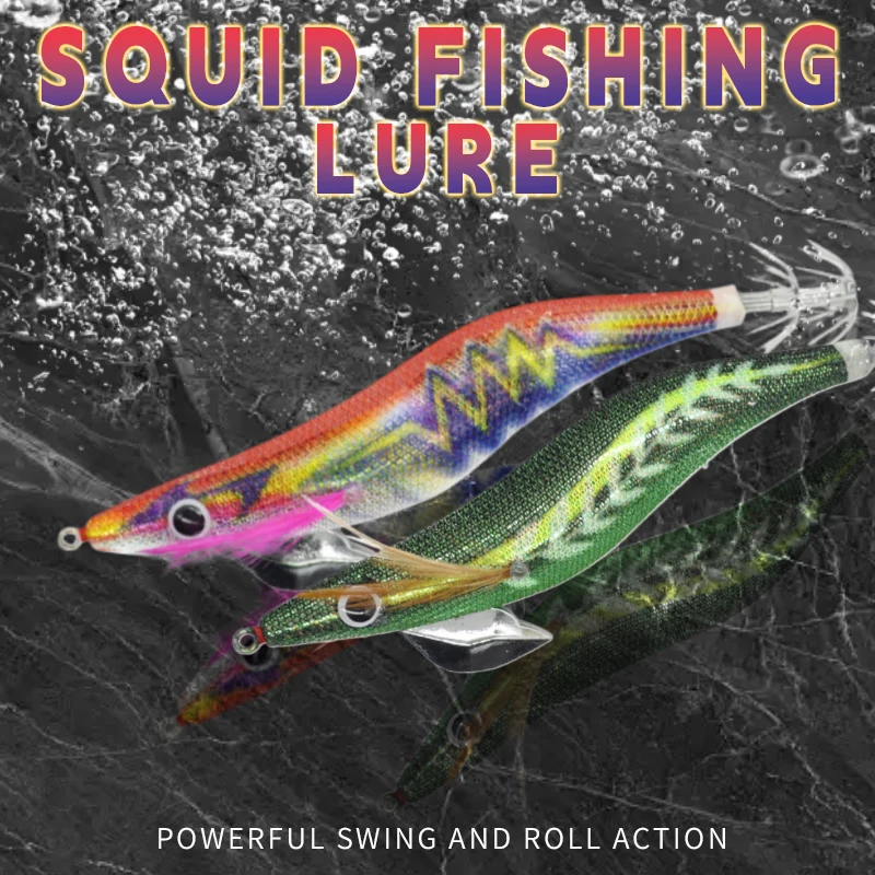 10g/15g/19g 발광 오징어 훅 낚시 미끼 문어 갑오징어 인조 하드 베이트 3D 눈 나무 새우 바닷물 민물용 - imagen 2