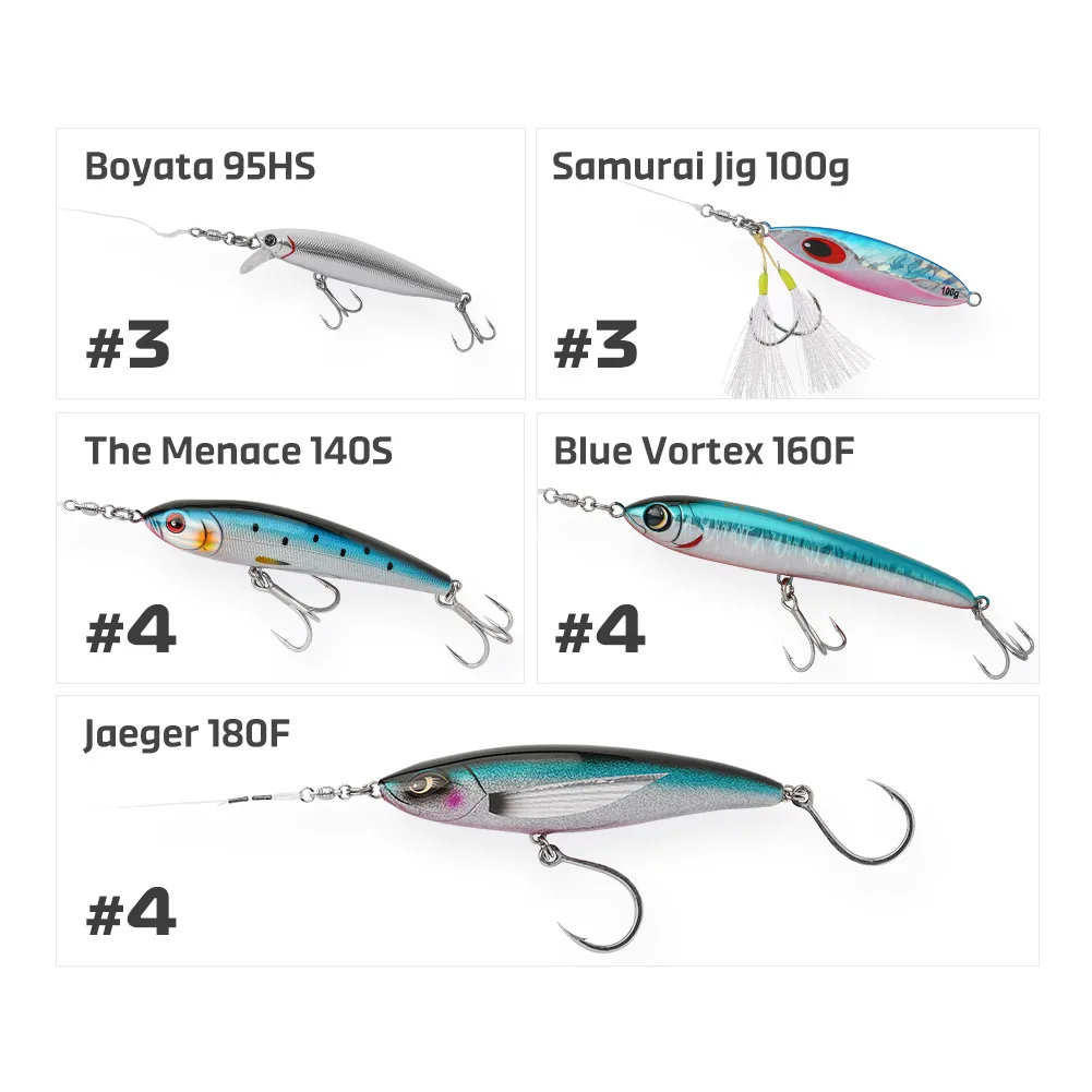 NOEBY Max Power BB Anillo sólido soldado de acero inoxidable de alta calidad giratorio # 3 # 4 # 5 # 6 herramientas de pesca en el mar con señuelo de fuerza máxima de 230 kg - imagen 4