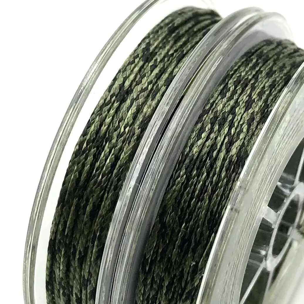 Líder tejido sin plomo para pesca de carpa, aparejo para el pelo de línea de pesca, 10m, verde, marrón, 35lb/45LB - imagen 3