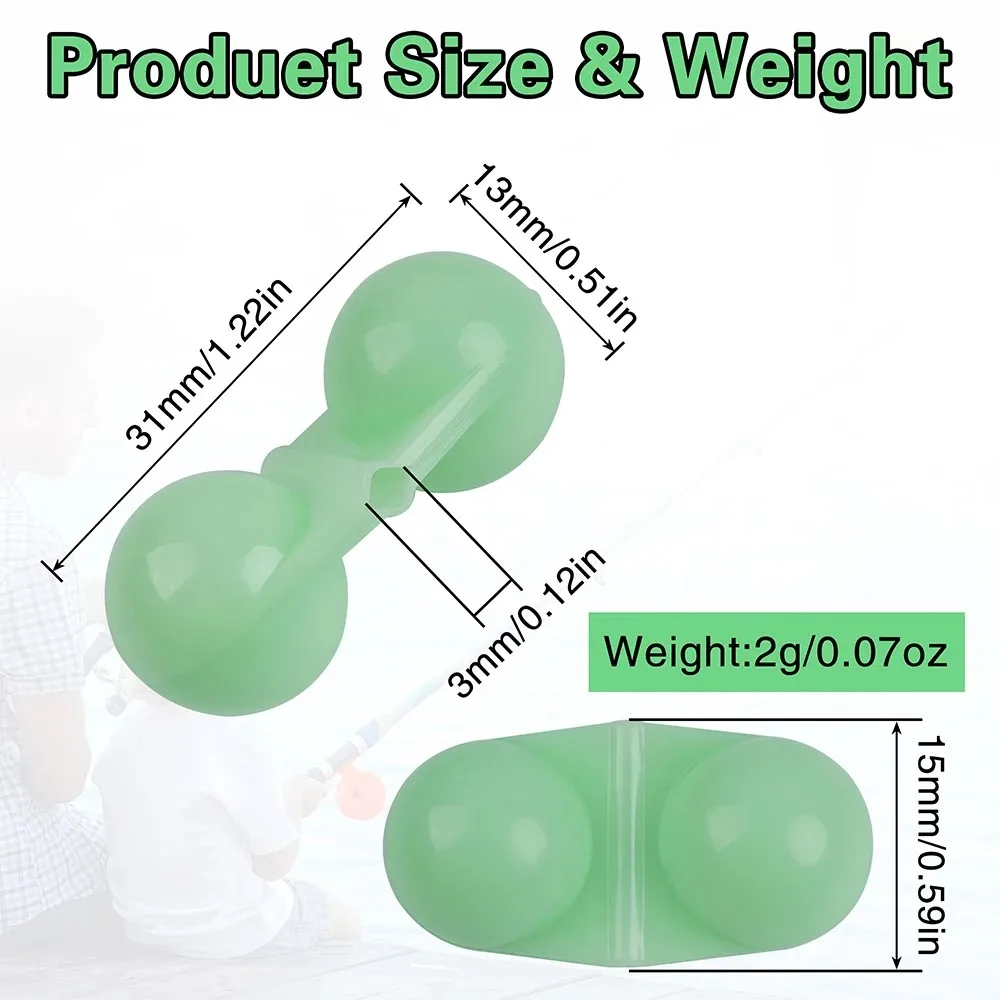 Cuentas de doble sonajero para pesca, accesorios de 25 piezas, aparejo de pez gato, sonajero, campana, atrayente - imagen 2