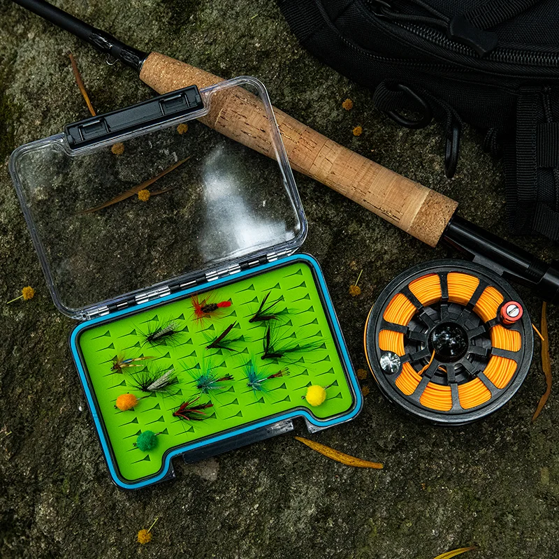 Goture-cajas de almacenamiento de señuelos de pesca con mosca, contenedor impermeable de plástico ABS transparente, accesorio para aparejos de pesca, 1 Uds. - imagen 5