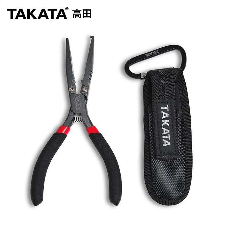 Alicates de pesca multifunción, herramienta removedora de anzuelos, mango de goma de acero inoxidable, 17,5 cm de longitud, TKT016 - imagen 4