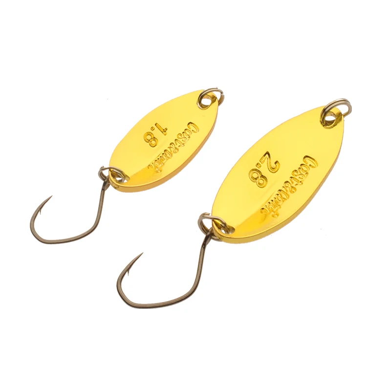 Cast & Catch señuelo de ojos grandes, gancho único, pequeño, siete escarabajos dorados, Micro purpurina, cebo falso Stream - imagen 5