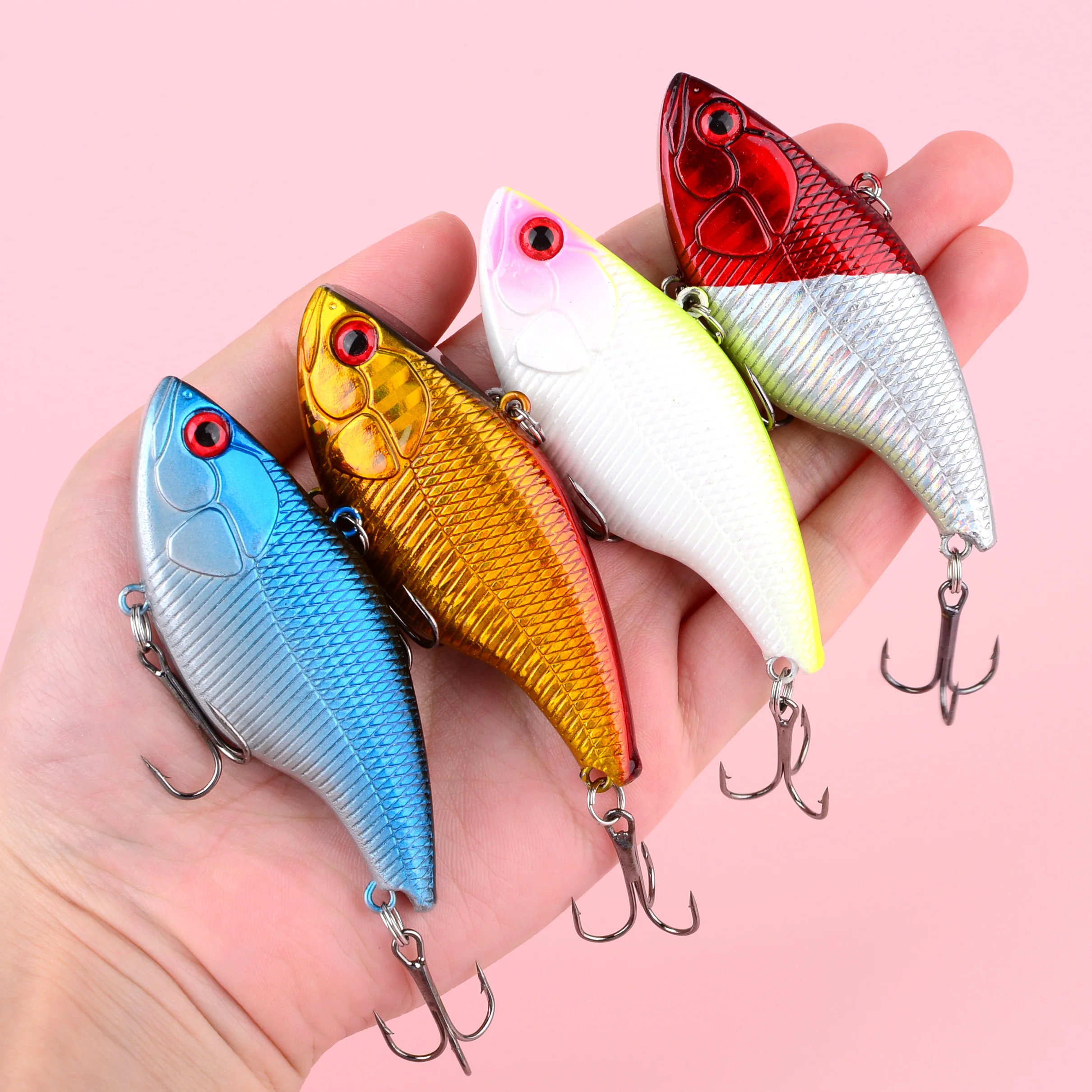 Wobler swimbait tipo crankbait de plástico duro con ojos 3D - imagen 5