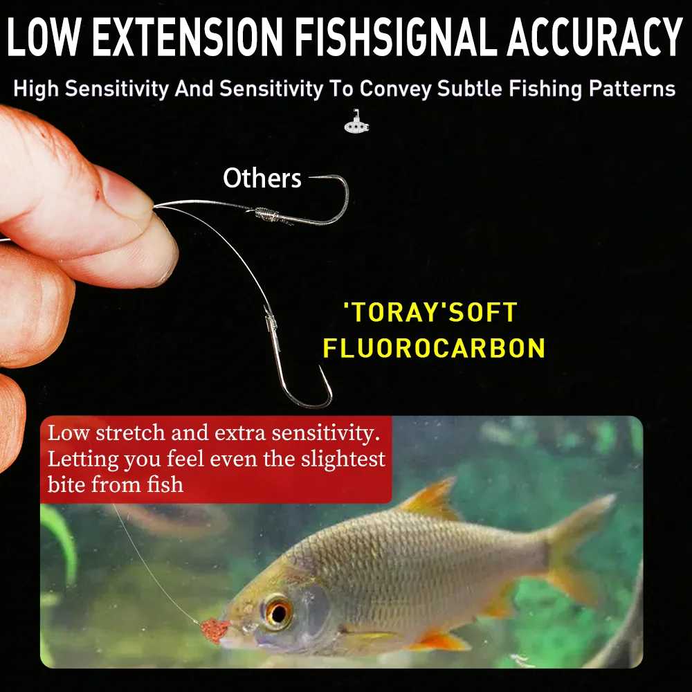 Thornline-sedal de pesca recubierto de fluorocarbono de carbono japonés, 120M, alta resistencia a la abrasión, monofilamento de nailon, aparejos de carpa - imagen 3