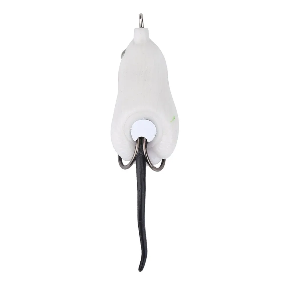 Anzuelos dobles duraderos, Señuelos de Pesca blandos, ratones blandos, cola giratoria, señuelo Topwater, cebo de pesca de agua dulce - imagen 3