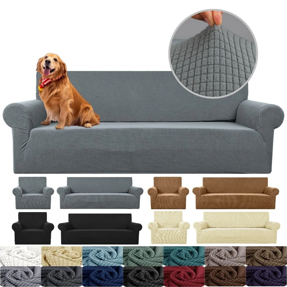 Fundas de sofá elásticas de 1/2/3/4 plazas, fundas de sofá de Jacquard, fundas de sofá lavables, Protector de muebles para niños y mascotas - imagen 2