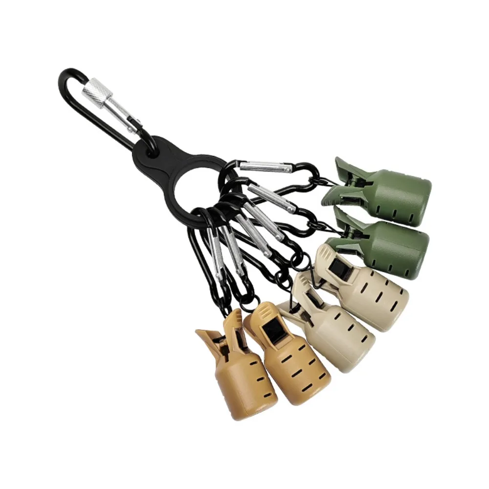 Kits de 6 uds. De plantilla práctica para calamar, pulpo, con mosquetón, paraguas, sepia, señuelo, tapa, anzuelos Egi, cubierta, accesorios de pesca - imagen 4