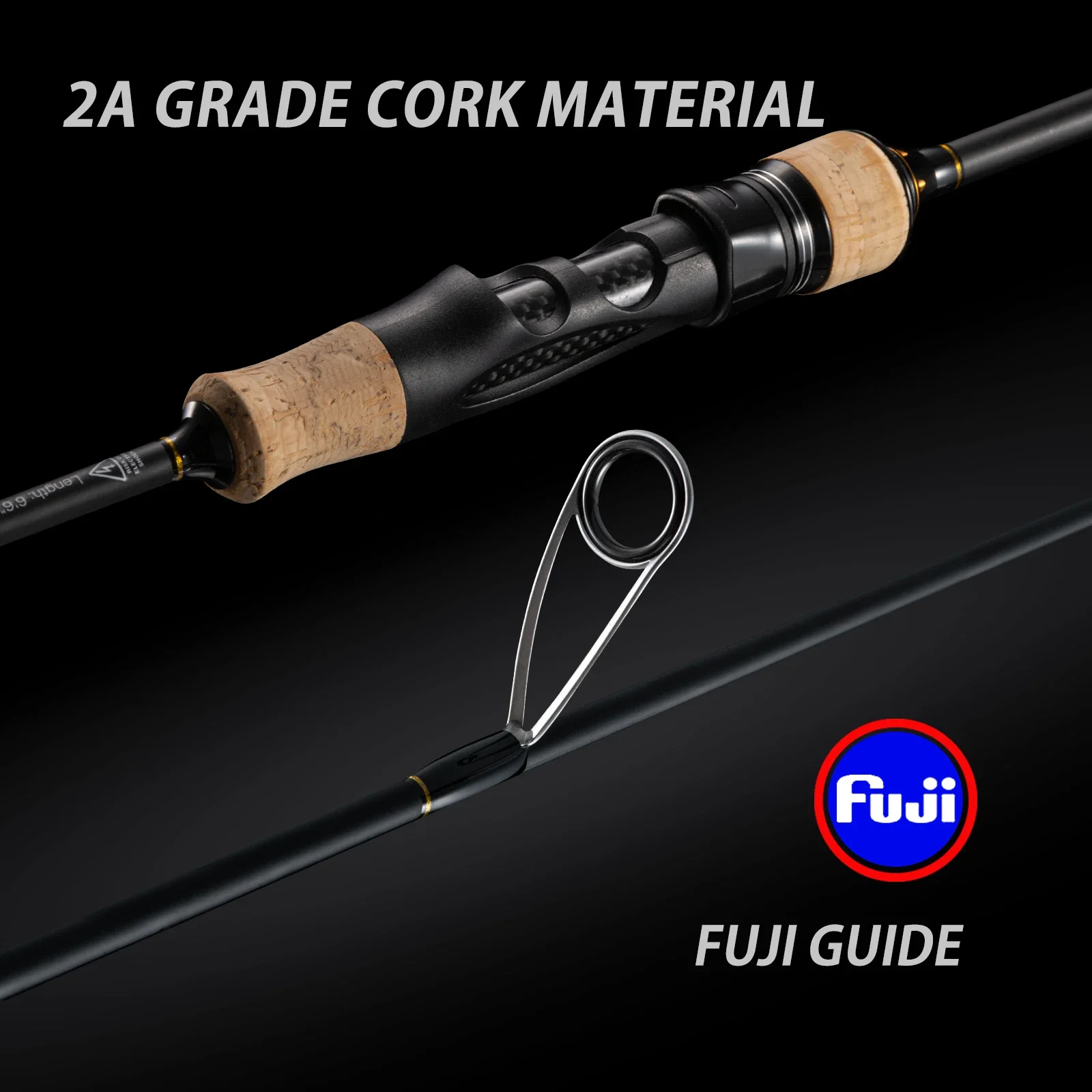 Goture DELIGHT 1,8 m-2,2 m anillo guía Fuji caña giratoria de pesca de trucha mango de madera ultraligero poste de agua dulce de agua salada - imagen 5