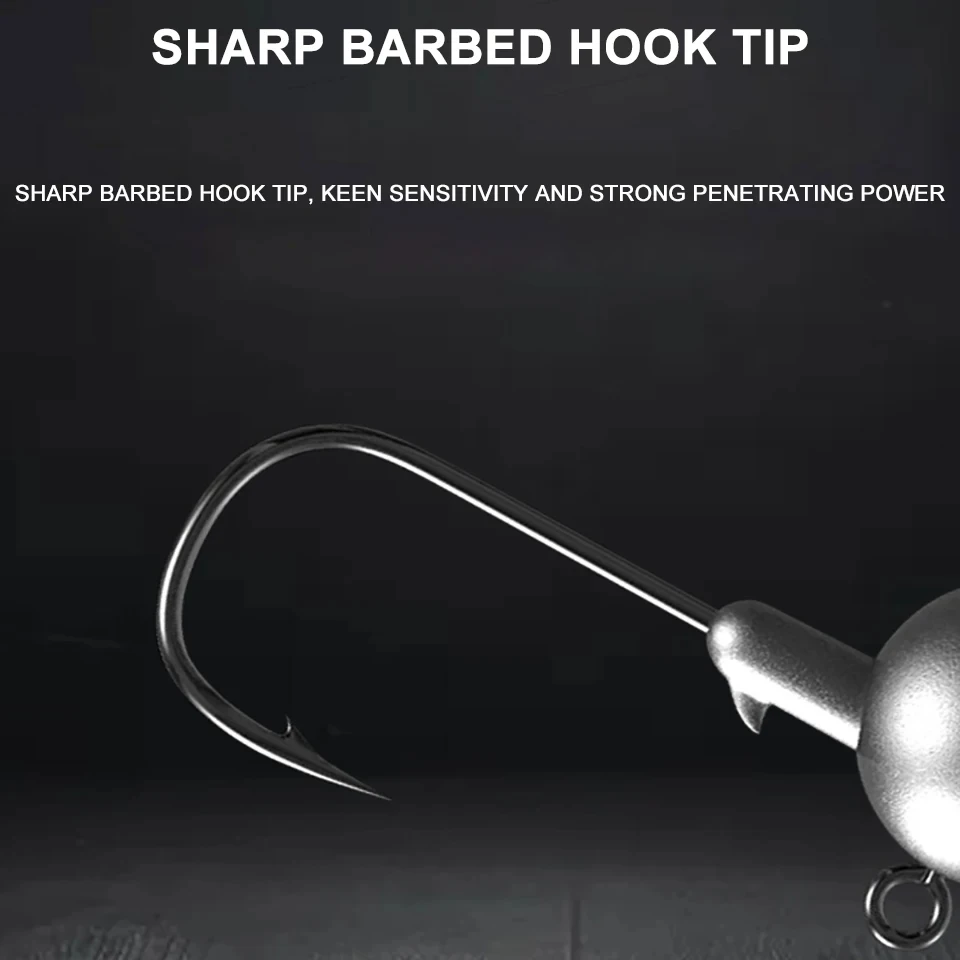 WALK FISH 5 unids/lote 2,3-8,3g anzuelo con cabeza de anzuelo de plomo con cuchara giratoria de Metal lentejuelas ruido suave señuelo gusanos accesorios de aparejos de pesca - imagen 2