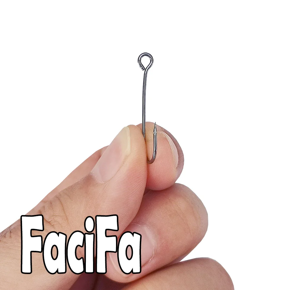25 uds anzuelo de pesca con ojal grande, vástago largo con púas, gancho de articulación doblada redonda, anillo de ojo grande, anzuelo de gusano, señuelo de pesca, cuchara Spinner - imagen 4