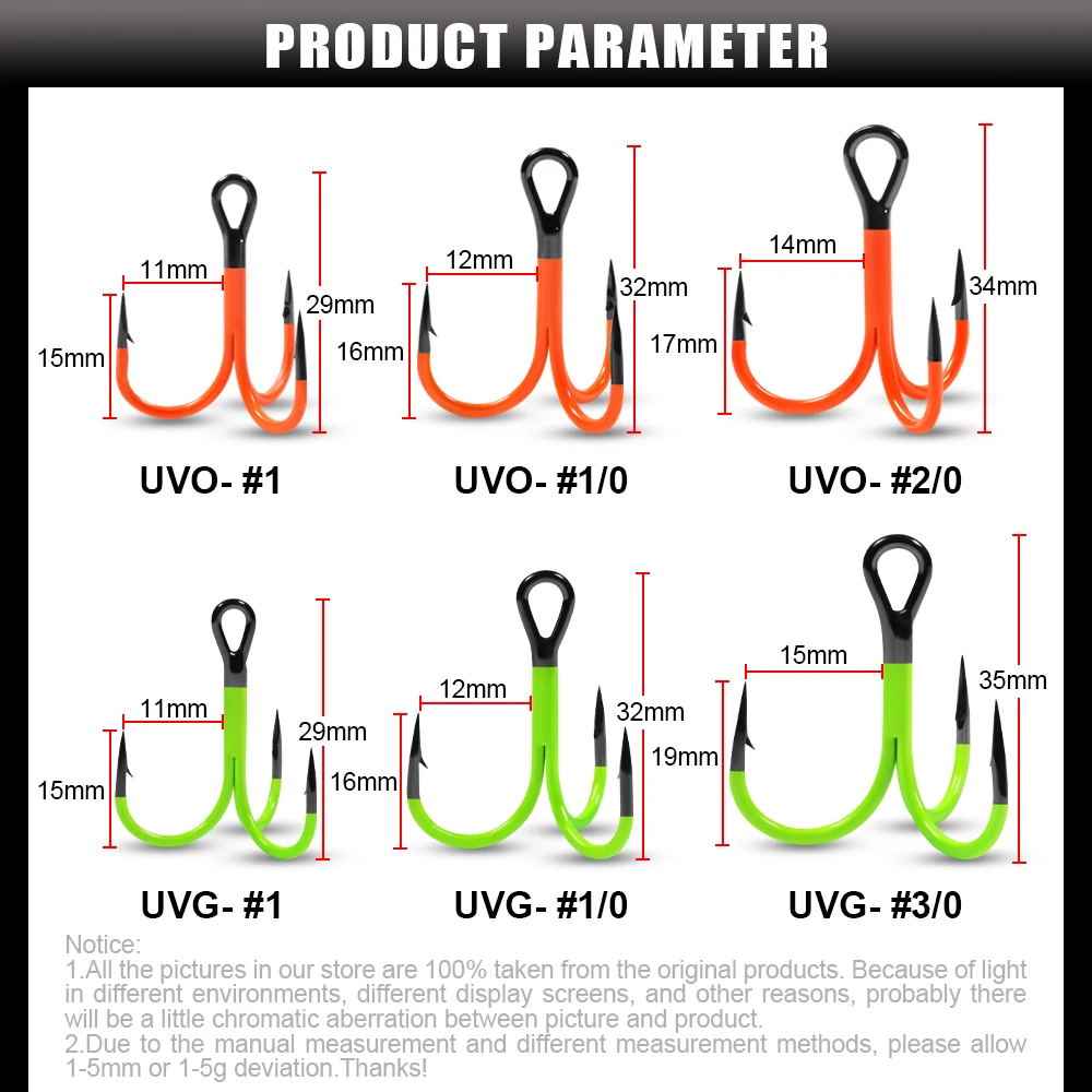 Anzuelos triples Spinpoler – 2X fuerte con punto UV recubierto para swimbait - imagen 2