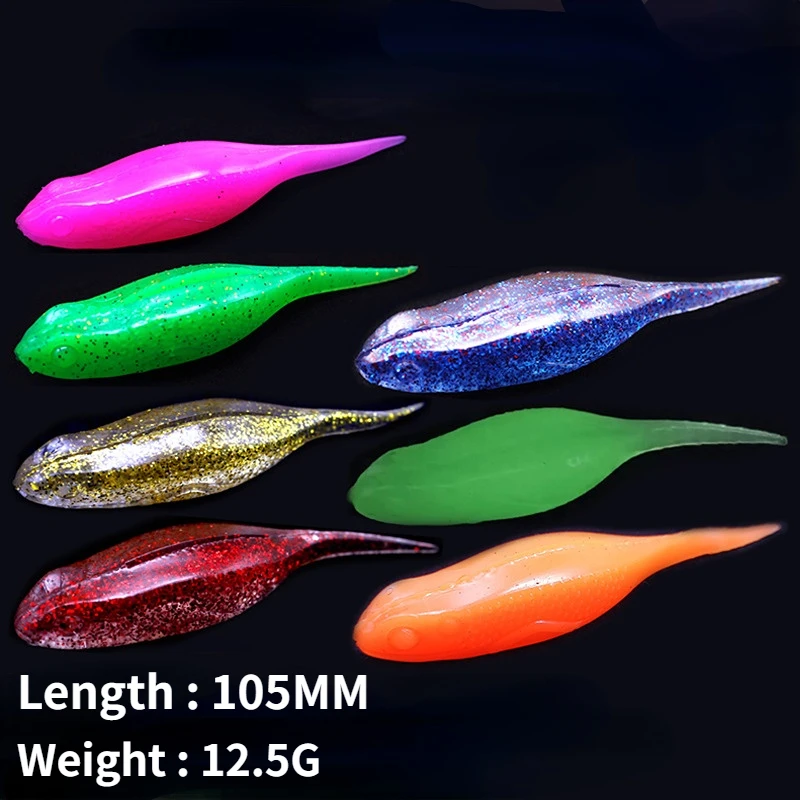 Señuelo flotante para pesca, cebo blando de 105mm y 12,5g, Wobbler Artificial, Swimbait para lucio y lubina - imagen 4