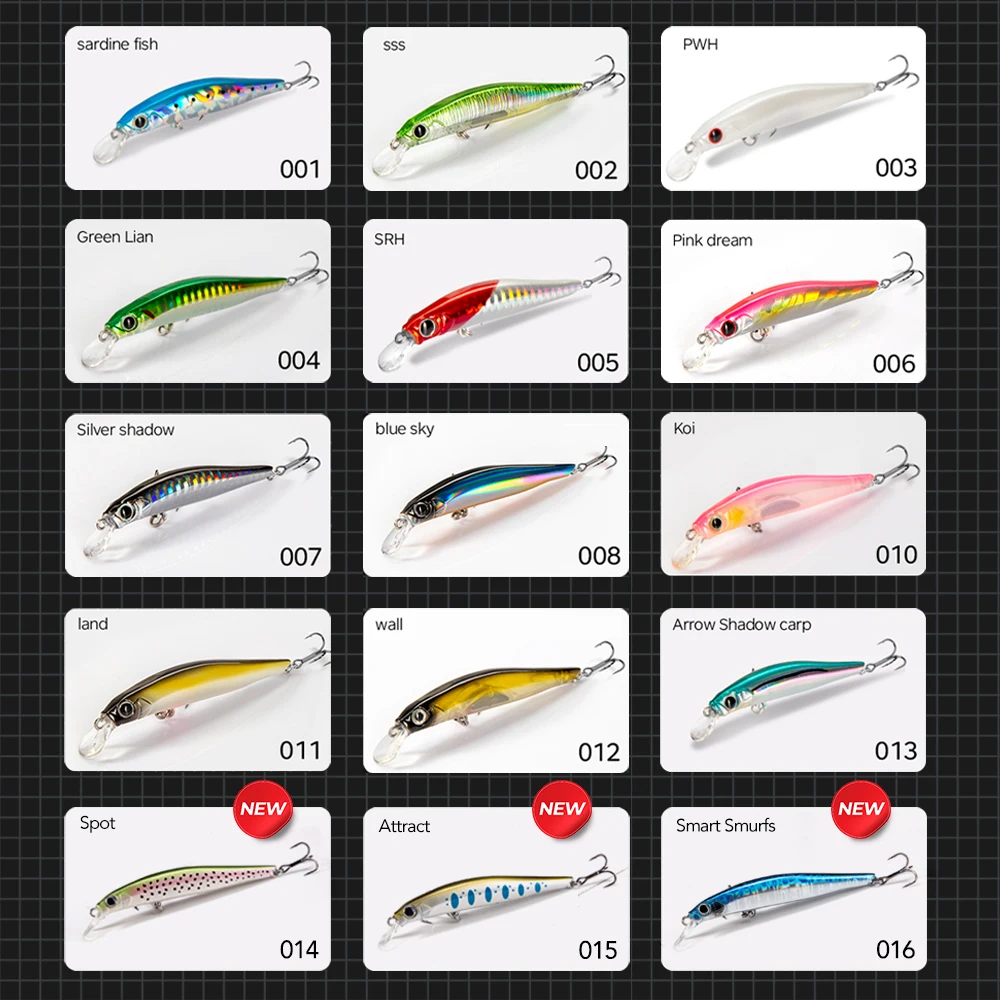Hunthouse artista Minnow señuelo de Pesca 70/80/105mm hundimiento Jerkbait Wobblers señuelo duro aparejos de Pesca para lubina trucha LW401 - imagen 5